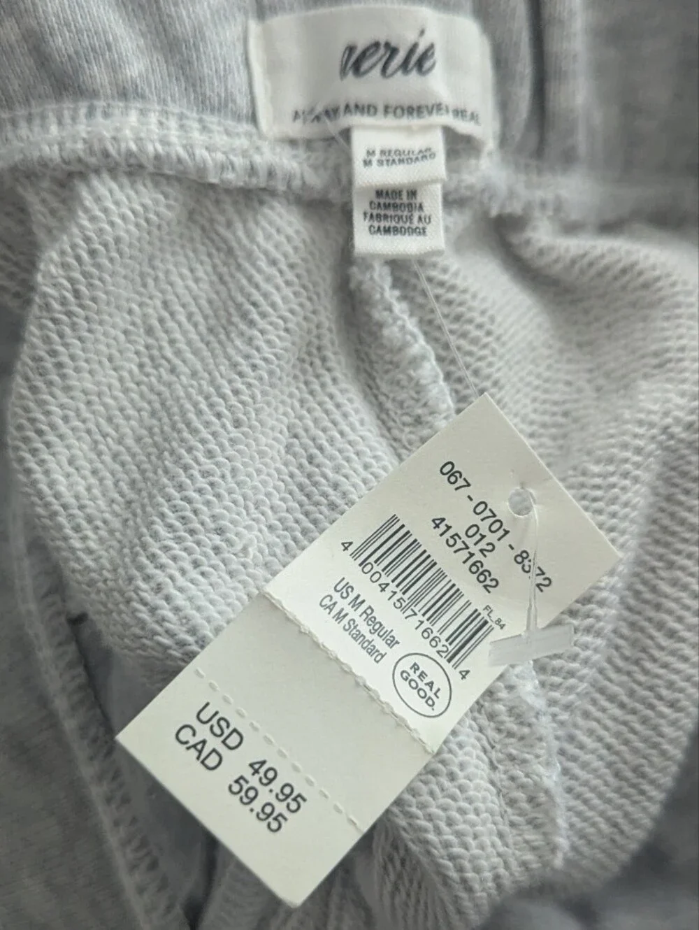 Aerie Wide Leg Pleated Trouser Slouchy  Sweatpants In Light Gray Size Medium NEW - Picture 6 of 7